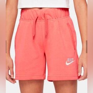 Nike Sportswear Big Kid’s (Girls’) Sz‎ M Coral French Terry Shorts